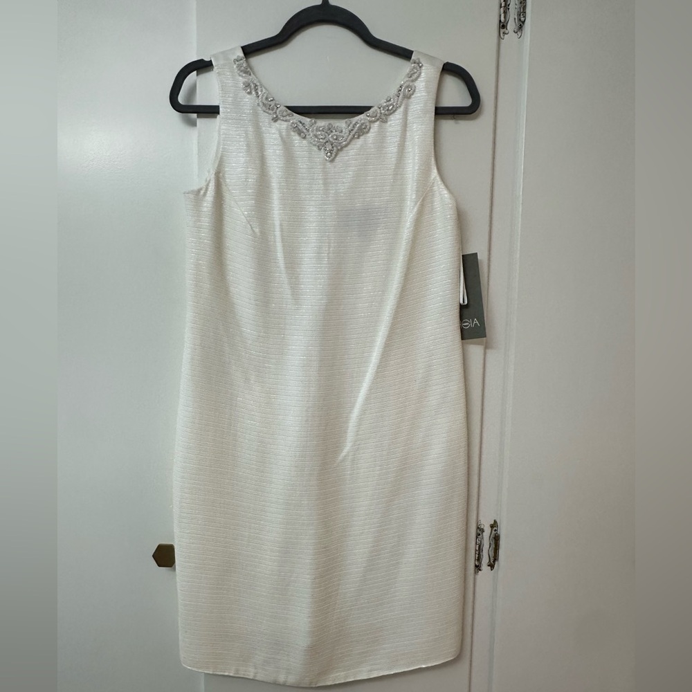 Theia Elegant White Dress